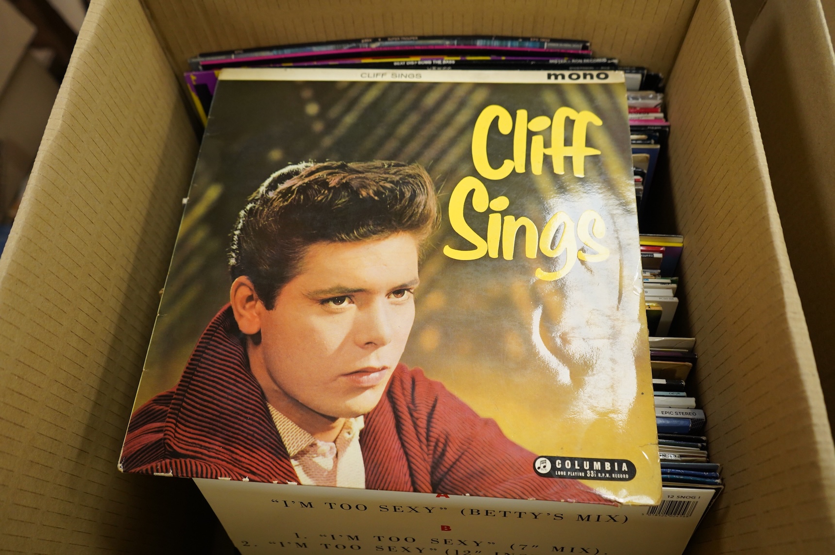 A collection of LP record albums and a few 12” singles, artists including; ABBA, Madonna, Sammy Davis Junior, Genesis, Pet Shop Boys, Janet Jackson, Spandau Ballet, Jean-Michel Jarre, Cliff Richard, Michael Jackson, Wet